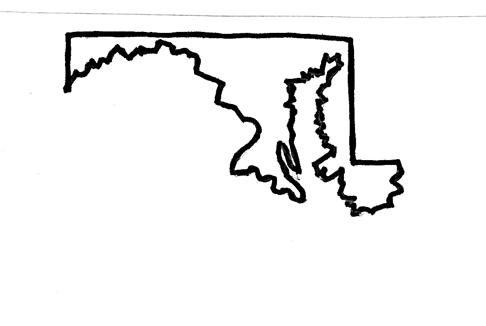 clipart map of maryland - photo #8